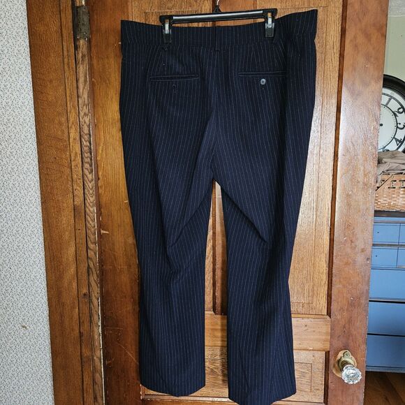 Lane Bryant Black Silver Striped Dress Pants Womens Size 18 - Picture 1 of 7